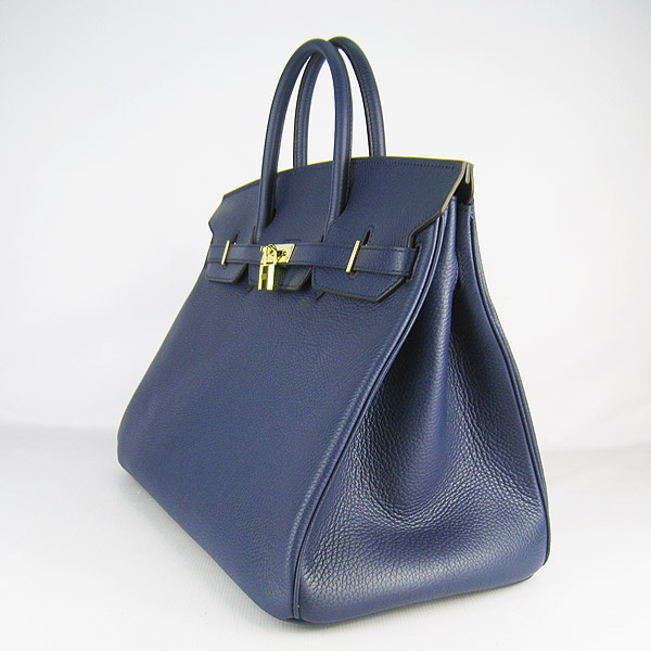 Replica Hermes Birkin 40CM Togo Bag Dark Blue 6099 Online